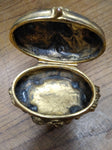 Antique 1904 Art Deco Gold Gilt Rose Vine Hinged Dresser Vanity Box Jewelery Box