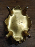 Antique 1904 Art Deco Gold Gilt Rose Vine Hinged Dresser Vanity Box Jewelery Box