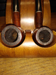 Vtg 3 Piece Pipe and Stand Lot 2 x Brewster Dripless Pipe Italy Very Good Cond