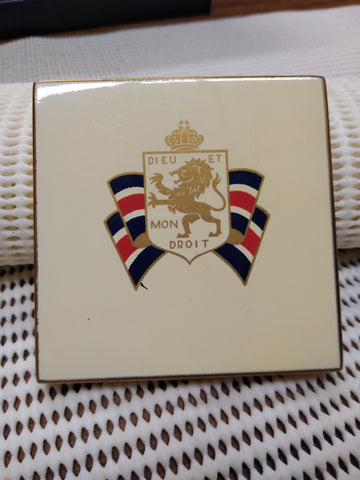 Vtg WW2 Henriette Compact "Dieu Et Mon Droit" (God And My Right) WW2 Sweetheart