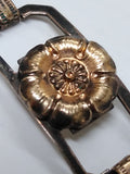 Vtg WW2 Era US Marine Corps Flower and Insignia 6.5" Charm Bracelet 1/20 10K GF