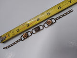 Vtg WW2 Era US Marine Corps Flower and Insignia 6.5" Charm Bracelet 1/20 10K GF