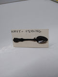 Vtg WW2 Era United States Navy Sterling Silver Spoon Sweetheart Pin Brooch 2.5"