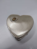 Vtg WW2 Sterling Silver US Marines Sweetheart Powder Heart Shaped Compact Nice!