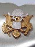 Vtg WW2 TRUEART Sterling Silver US Army Sweetheart Heart Shaped Compact Nice