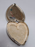 Vtg WW2 TRUEART Sterling Silver US Army Sweetheart Heart Shaped Compact Nice