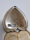Vtg WW2 TRUEART Sterling Silver US Army Sweetheart Heart Shaped Compact Nice