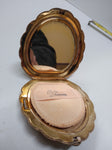 Vtg Elgin American WW2 Era US Military Clam Shell Sweetheart Compact Nice!