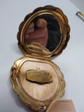 Vtg Elgin American WW2 Era US Military Clam Shell Sweetheart Compact Nice!