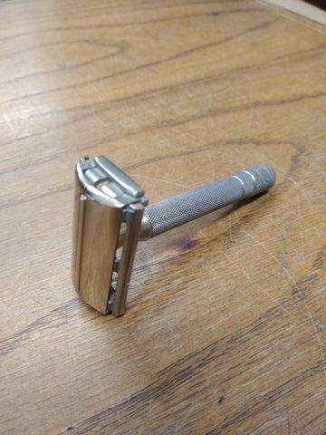 Vtg Gillette TTO Double Edged Super Speed Safety Razor 1948-1949 Good Condition