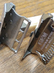 Vtg GEM Single Edge 2 Piece Safety Travel Razor Lot With Case Blade Bank Nice!
