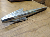 Vtg 1958 Oldsmobile Hood Ornament Super 88 Rocket Jet Plane Chrome Rat Hot Rod