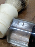 Vtg 2 Piece Shaving Brush Lot Ever Ready Lucite Nylon Boar Bristle Made In USA