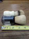 Vtg 2 Piece Shaving Brush Lot Ever Ready Lucite Nylon Boar Bristle Made In USA