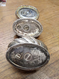 Vtg 1950's 3 Pc Cigarette Table Lighter Lot Silver Plate Ronson Crown Supreme