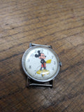 Vtg Walt Disney Productions Mickey Mouse Wind Up Wrist Watch Yellow Hands 1970's