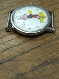 Vtg Walt Disney Productions Mickey Mouse Wind Up Wrist Watch Yellow Hands 1970's