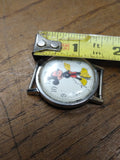 Vtg Walt Disney Productions Mickey Mouse Wind Up Wrist Watch Yellow Hands 1970's