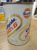 Vtg Original Gulfpride Multi Grade All Weather 1 Quart Oil Full Can Very Good