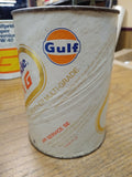 Vtg Original Gulfpride Multi Grade All Weather 1 Quart Oil Full Can Very Good