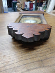 Antique Elgin Civil War Era Pocket Watch Folk Art Hand Carved Wood Case 15 J