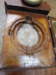 Antique Elgin Civil War Era Pocket Watch Folk Art Hand Carved Wood Case 15 J