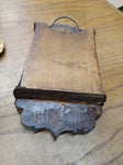 Antique Elgin Civil War Era Pocket Watch Folk Art Hand Carved Wood Case 15 J