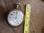 Antique Elgin Civil War Era Pocket Watch Folk Art Hand Carved Wood Case 15 J