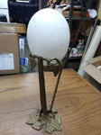 Antique Easter Hand Blown Glass Brass Stand 14" Tall Table Decoration 1890's