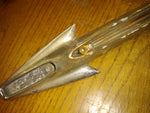 Vtg 1958 Oldsmobile Hood Ornament Super 88 Rocket Jet Plane Chrome Rat Hot Rod