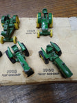 Vtg Ertl 7 Die Cast Toy Tractor Milestones  John Deere Tractor Design #560 Box!