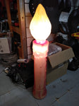 Vtg Empire 2 Piece Lighted Noel Candles Blow Mold Christmas 41" Working!