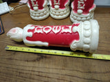 Vtg Empire 4 Piece Lighted Noel Candles Blow Mold Christmas 13" Working!