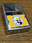 Vtg 2007 Steelers Zippo Cigarette Lighter Polished Chrome Pittsburgh Football