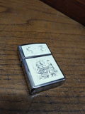 Vtg 1995 Zippo Cigarette Lighter Scrimshaw Sailing Ship Light House Nice Snap!