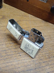 Vtg 1995 Zippo Cigarette Lighter Scrimshaw Sailing Ship Light House Nice Snap!