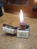 Vtg 1995 Zippo Cigarette Lighter Scrimshaw Sailing Ship Light House Nice Snap!