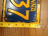 Vtg 1954 Pennsylvania License Plate Car Tag 56C37 Exp 3 31 55 10"x6" Hot Rat Rod