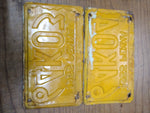 Vintage 1955 2 piece Sequential Pennsylvania License Plate set