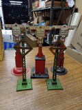 Vtg Pre War Lionel Marx Lot 0 Gauge Warning Signal Caution High Speed Toy Train