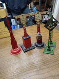 Vtg Pre War Lionel Marx Lot 0 Gauge Warning Signal Caution High Speed Toy Train