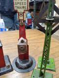 Vtg Pre War Lionel Marx Lot 0 Gauge Warning Signal Caution High Speed Toy Train