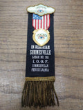 Vtg I.O.O.F FLT In Memorial Medal Ribbon Lodge No 793 Summerville Pa Celluloid