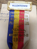 Vtg 1932 Pythian Sisters 35th Annual Grand Temple Of Pennsylvania Ribbon Medal
