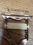 Vtg F.O.E. Fraternal Order Of Eagles Members Medal Gold Tone Metal & Celluloid