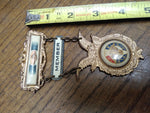 Vtg F.O.E. Fraternal Order Of Eagles Members Medal Gold Tone Metal & Celluloid