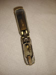Vtg 1993 Zippo Cigarette Lighter Ultralite Black/Gold Engraved V.W.S. Nice Snap!