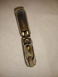 Vtg 1993 Zippo Cigarette Lighter Ultralite Black/Gold Engraved V.W.S. Nice Snap!