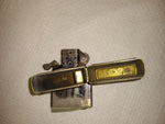 Vtg 1993 Zippo Cigarette Lighter Ultralite Black/Gold Engraved V.W.S. Nice Snap!