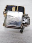 Vtg 1993 Zippo Cigarette Lighter Ultralite Black/Gold Engraved V.W.S. Nice Snap!